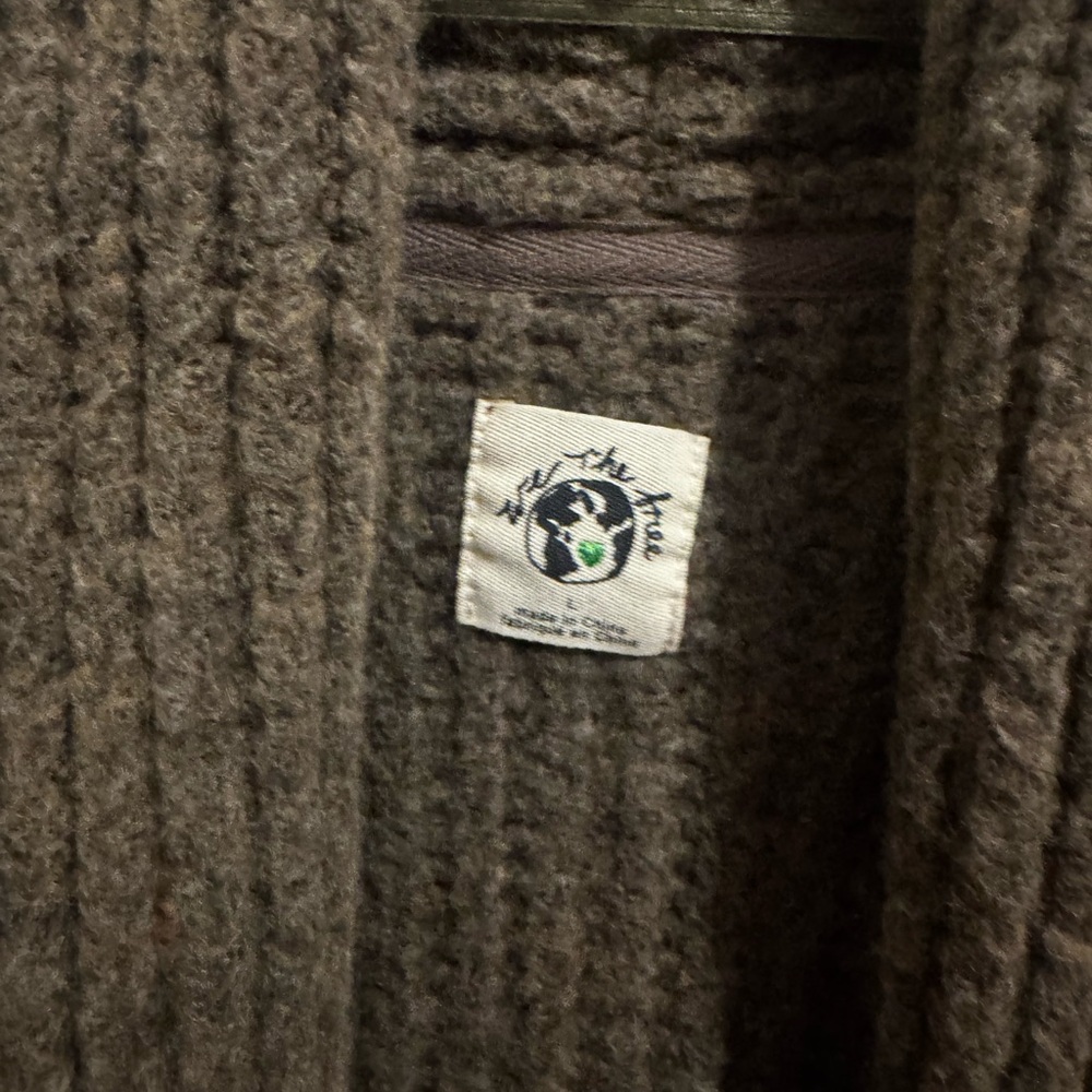 FP Brown Knit Cardigan Sweater - Picture 2 of 2